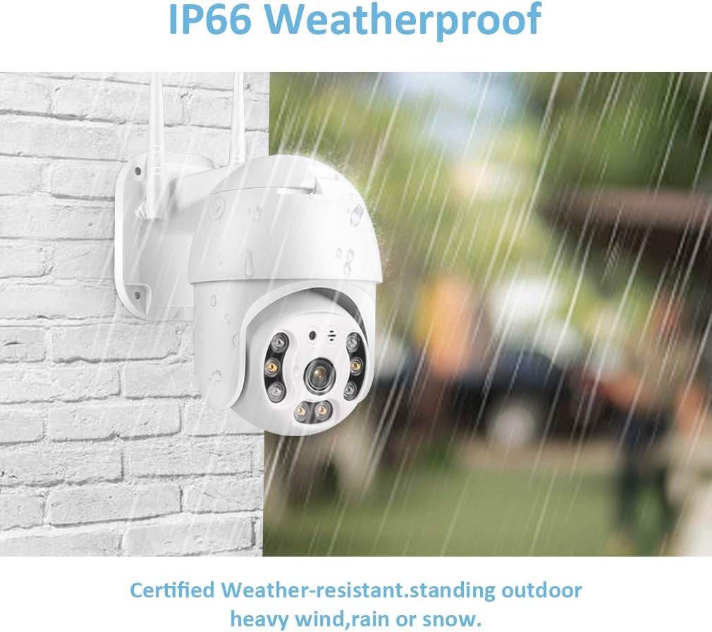 TMEZON camera mounted outdoors in rain