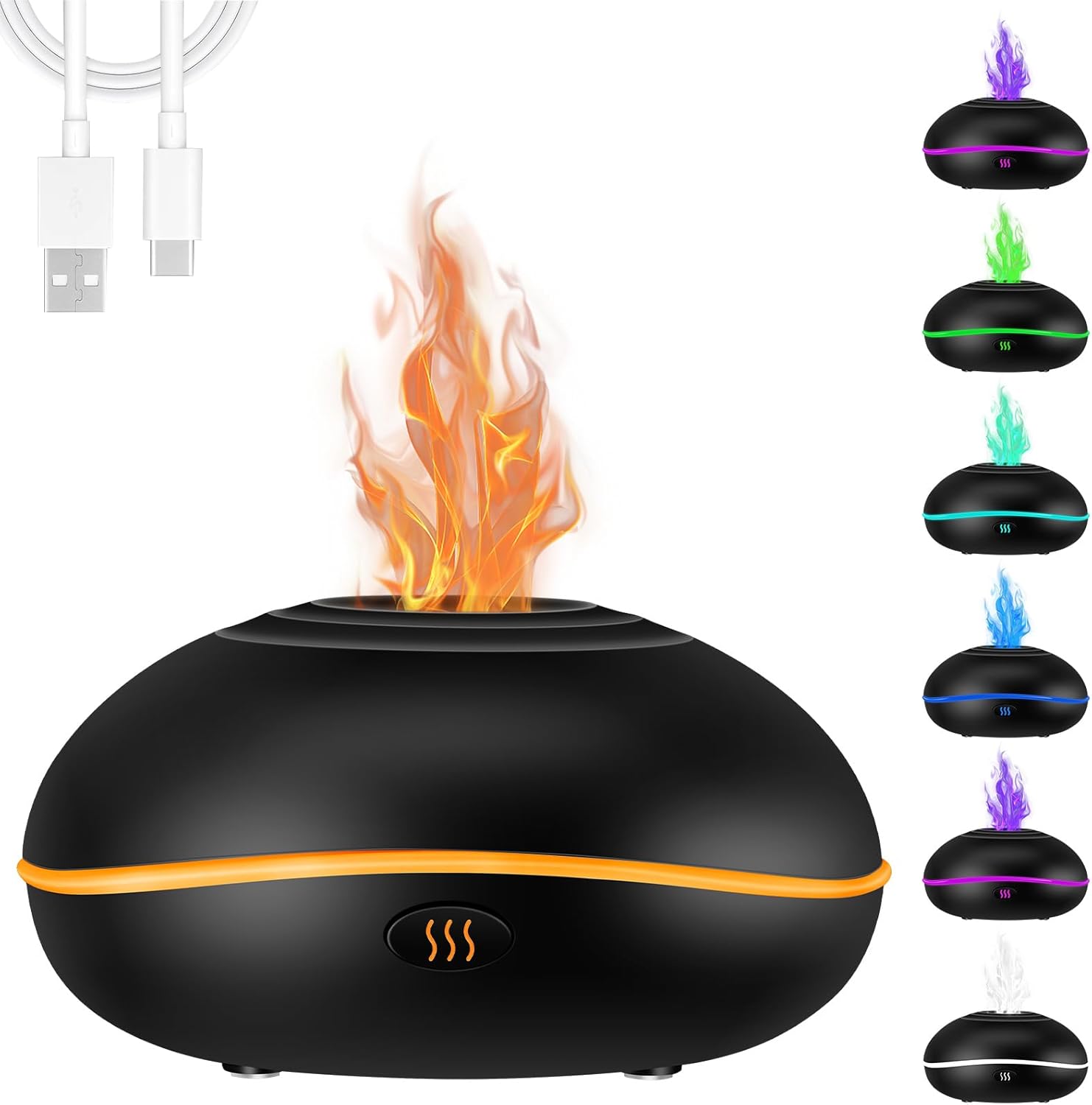 Flame Diffuser Humidifier for Essential Oils Flame Air