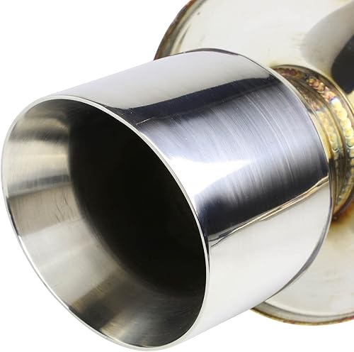 Miniatura 2 de Sistema de escape Catback con punta de silenciador enrollado de 4 pulgadas compatible con Chrysler PT Cruiser 2.4L 01-06