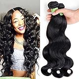 Golden Rule Virgin Brazilian Hair Body Wave 4 Bundles 6A Unprocessed Human Hair Extensions Remy Hair Weave Natural Color Mix Length (22