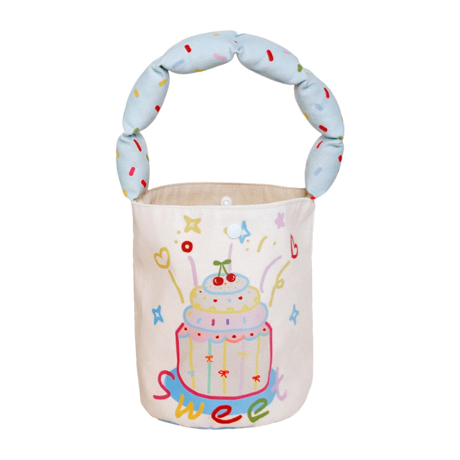 nivaa Women Bucket Bag Portable Purse Casual Cute Handbag for Gift Holiday Festive Cake Pattern-picture-22