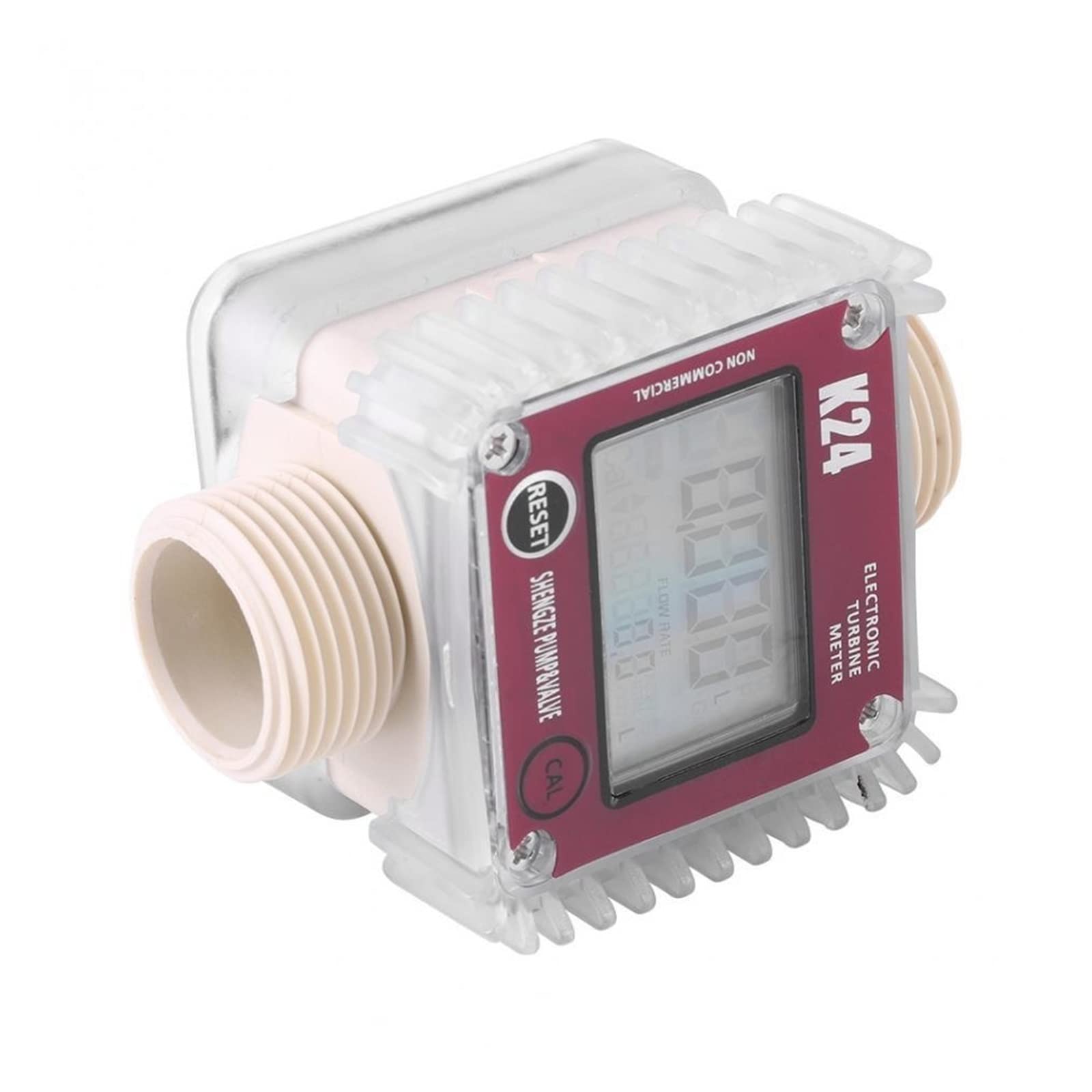 Contalitri Acqua, 1PC K24 Turbina Digitale Gasolio Flussometro Carburante Calibro for Prodotti Chimici Acqua Liquida Calda
