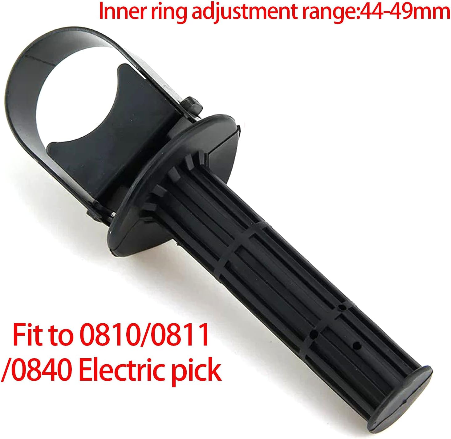 Still Awake 2Pcs Adjustable Electric pick Side Handle Rubber Coated Electric Hammer Drill Front Side Handle Grip for 081008110840 Electric Pick Hammer (0810)