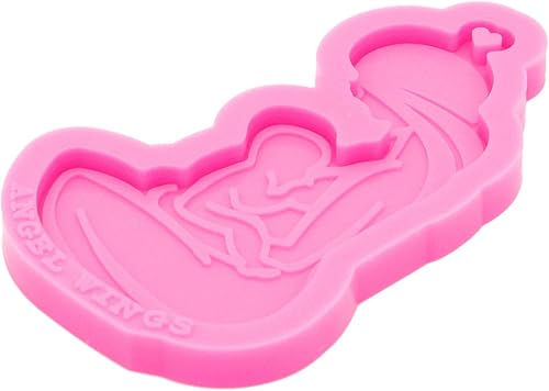 Miniatura 3 de Molde de silicona súper brillante para madre de lactancia materna, molde de llavero de resina para embarazadas, moldes para llavero de epoxi, moldes