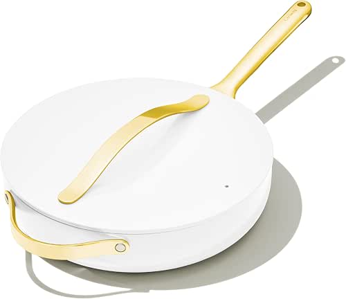 Caraway Non-Stick Ceramic Sauté Pan with Lid (4.5 qt, 12")