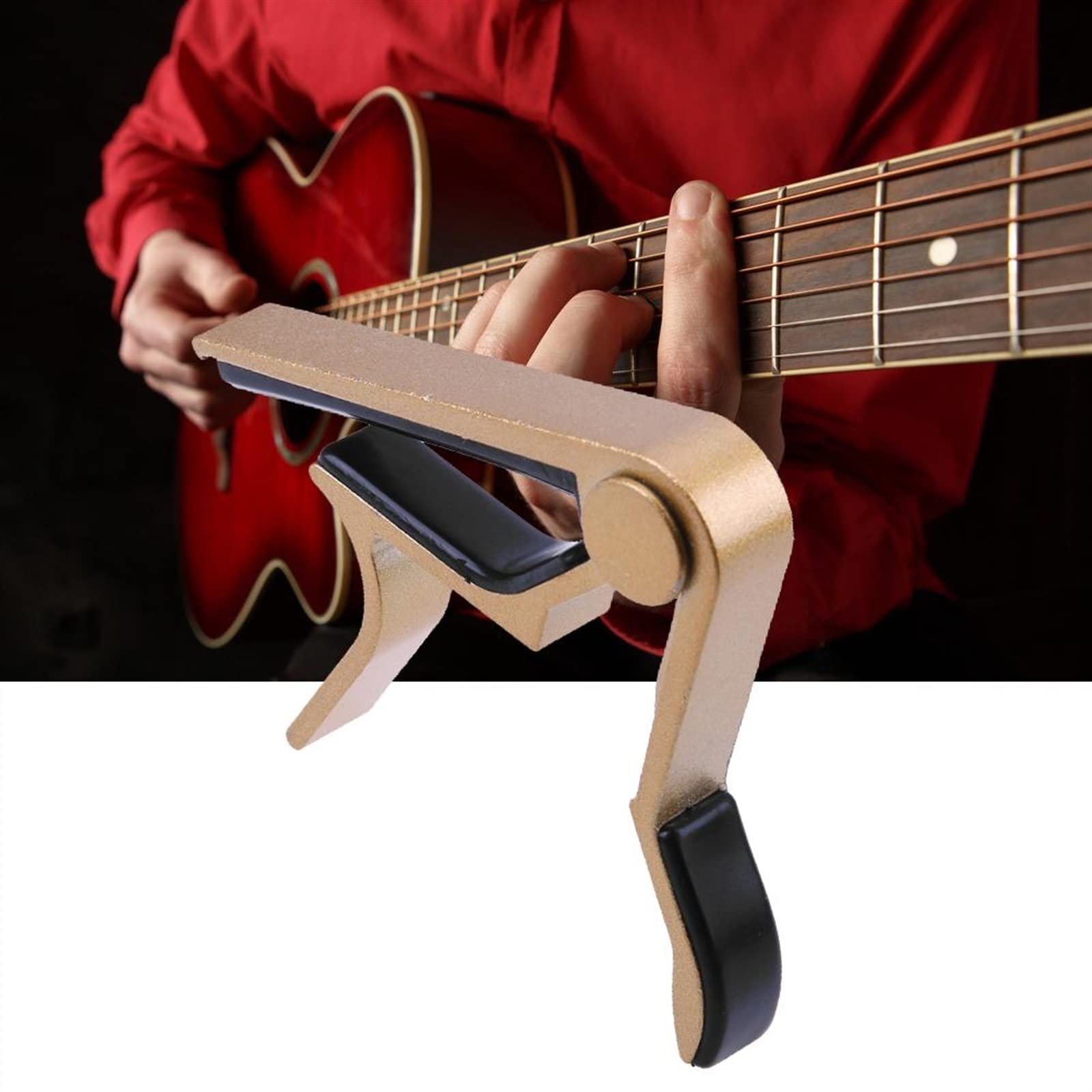 Cejilla Para Guitarra Ajustable - Almohadillas De Silicona, Compartimento Para Púas, Para Guitarras Acústicas Y Eléctricas