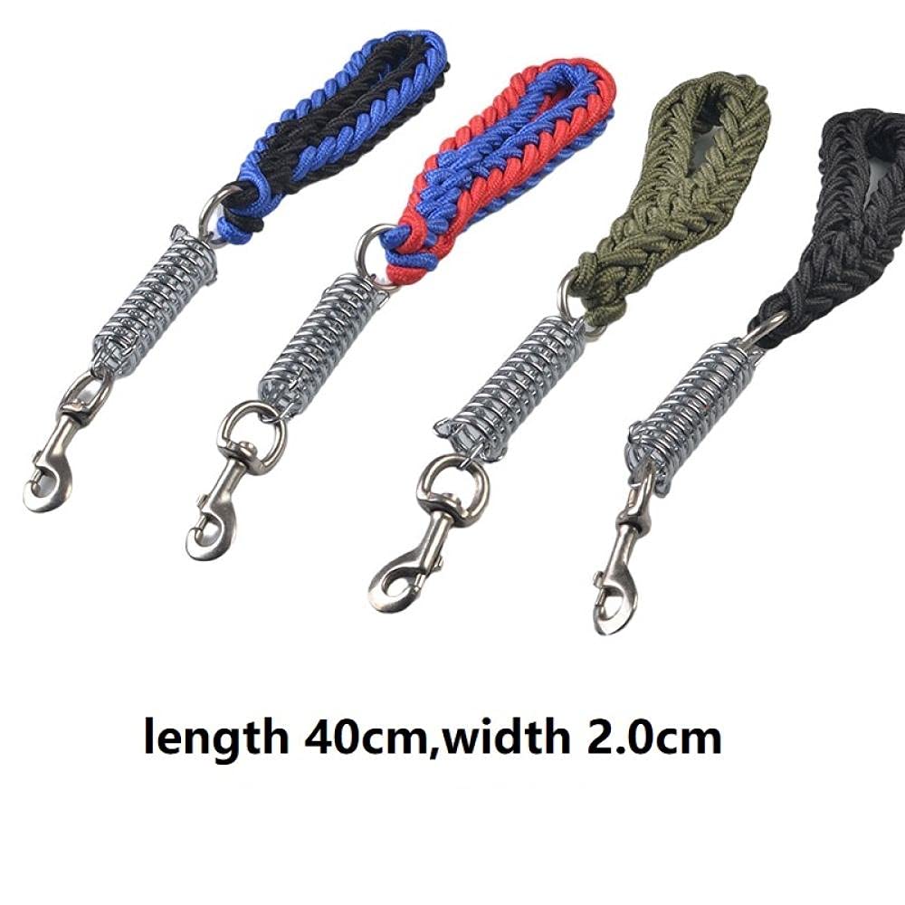 Correas para Perros, Correa Corta for Perros, a Prueba de explosiones, Correa tracción for medianos y Grandes, Hecha a Mano(Blue)