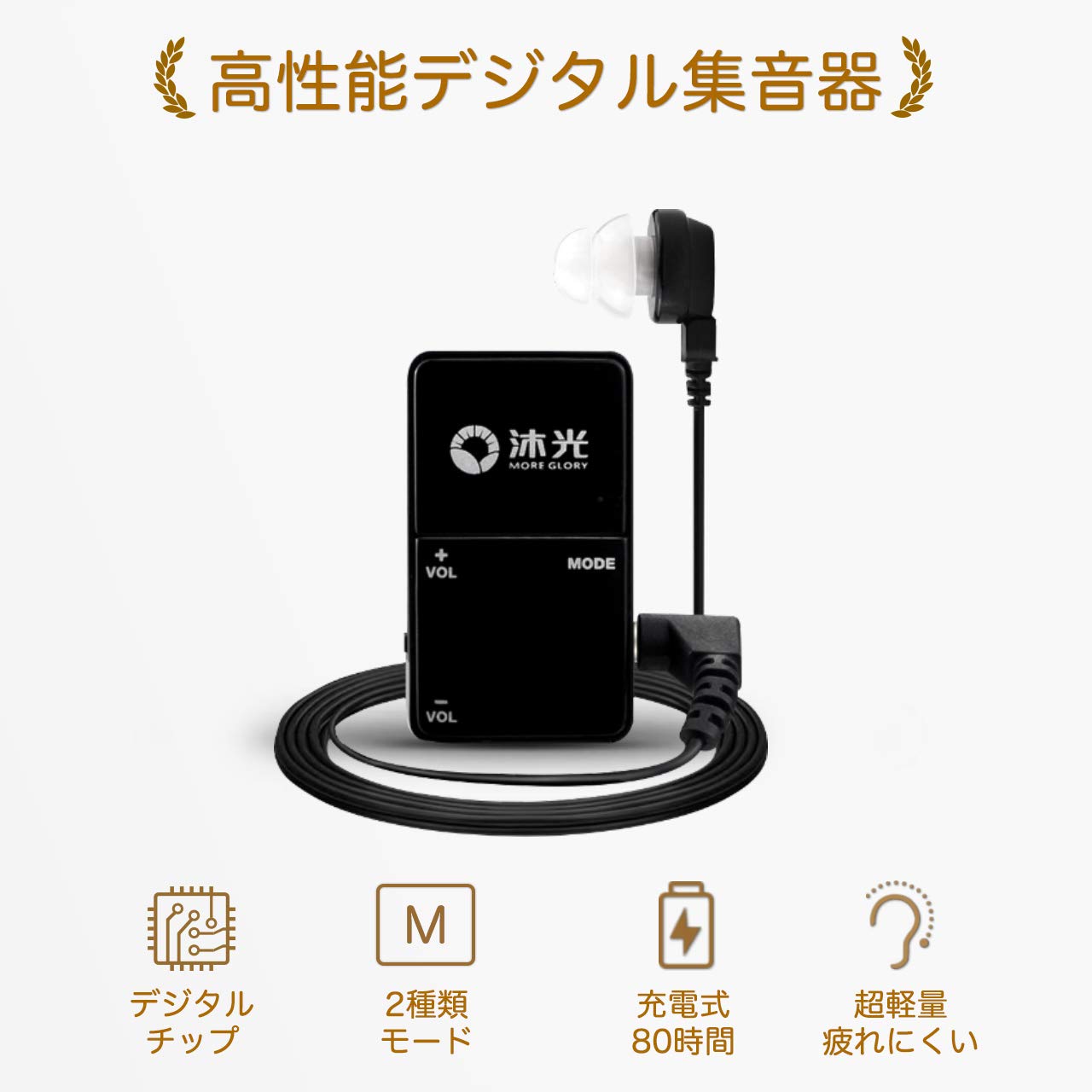 集音器（補聴） Amazon.co.jp: 集音器 しゅうおんき 左右両用 耳穴式 5段階音量