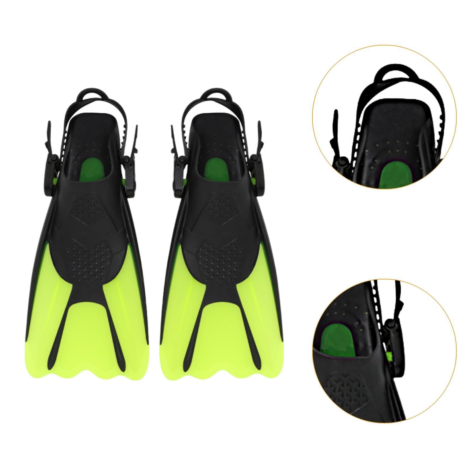 Gralara 2 Stück Taucherflossen Schwimmflossen Schnorchelflossen Trainingsflossen mit Komfortablem Verstellbarem Riemen Aus Flexiblem für Schwimmtraini