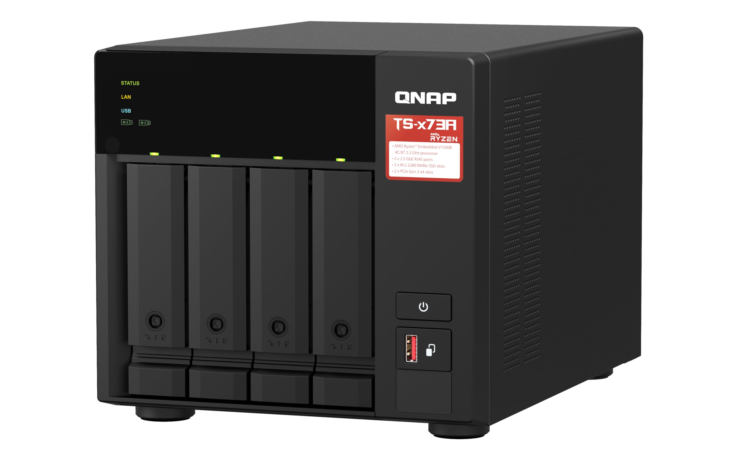 QNAP TS-473A-SW5T Serveur NAS 4 Baies + QSW-1105-5T