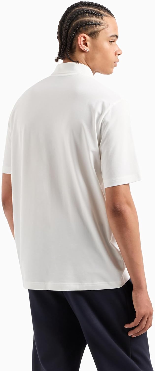 Armani Exchange Mens Limited Edition a Line Logo Stretch Cotton Polo - Image 4