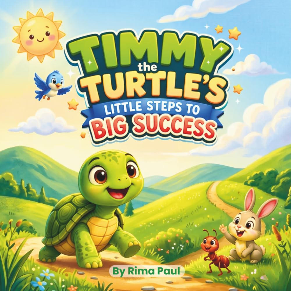 Timmy the Turtle’s Little Steps to Big Success: A Story About Patience, Perseverance, and Self-Belief for Kids