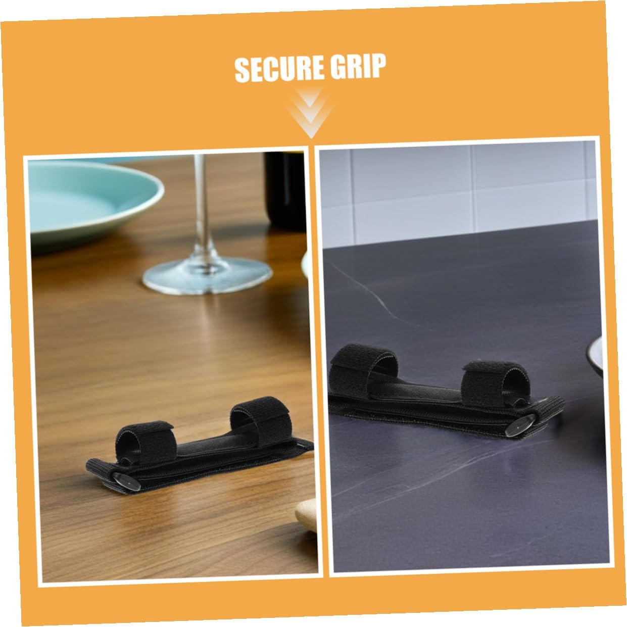 COLLBATH Adaptive Utensil Cuff Holder 3pcs Set Adjustable Universal Eating Aid Strap for Elderly Disabled Assistance with Spoon Fork Chopsticks Support