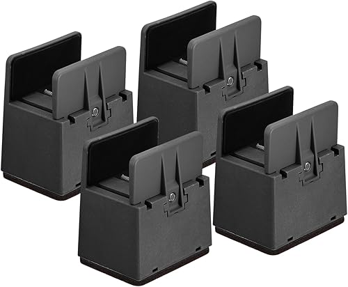 uxcell Elevadores de cama de 2 pulgadas con abrazadera de tornillo ajustable, 4 elevadores de muebles para cama, escritorio, sofá, mesa, apto para uxcell Elevadores de cama de 2 pulgadas con abrazadera de tornillo ajustable, 4 elevadores de muebles para cama, escritorio, sofá, mesa, apto para