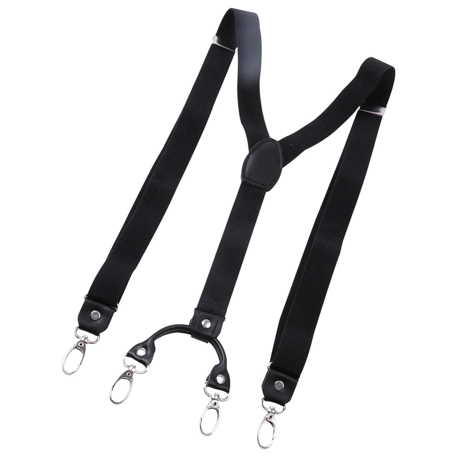 merishopp Mens Suspenders Adjustable Heavy Duty Elastic Straps Y Back Braces Black| Mens Accessories | Suspenders Braces|1 Piece Suspenders-picture-56