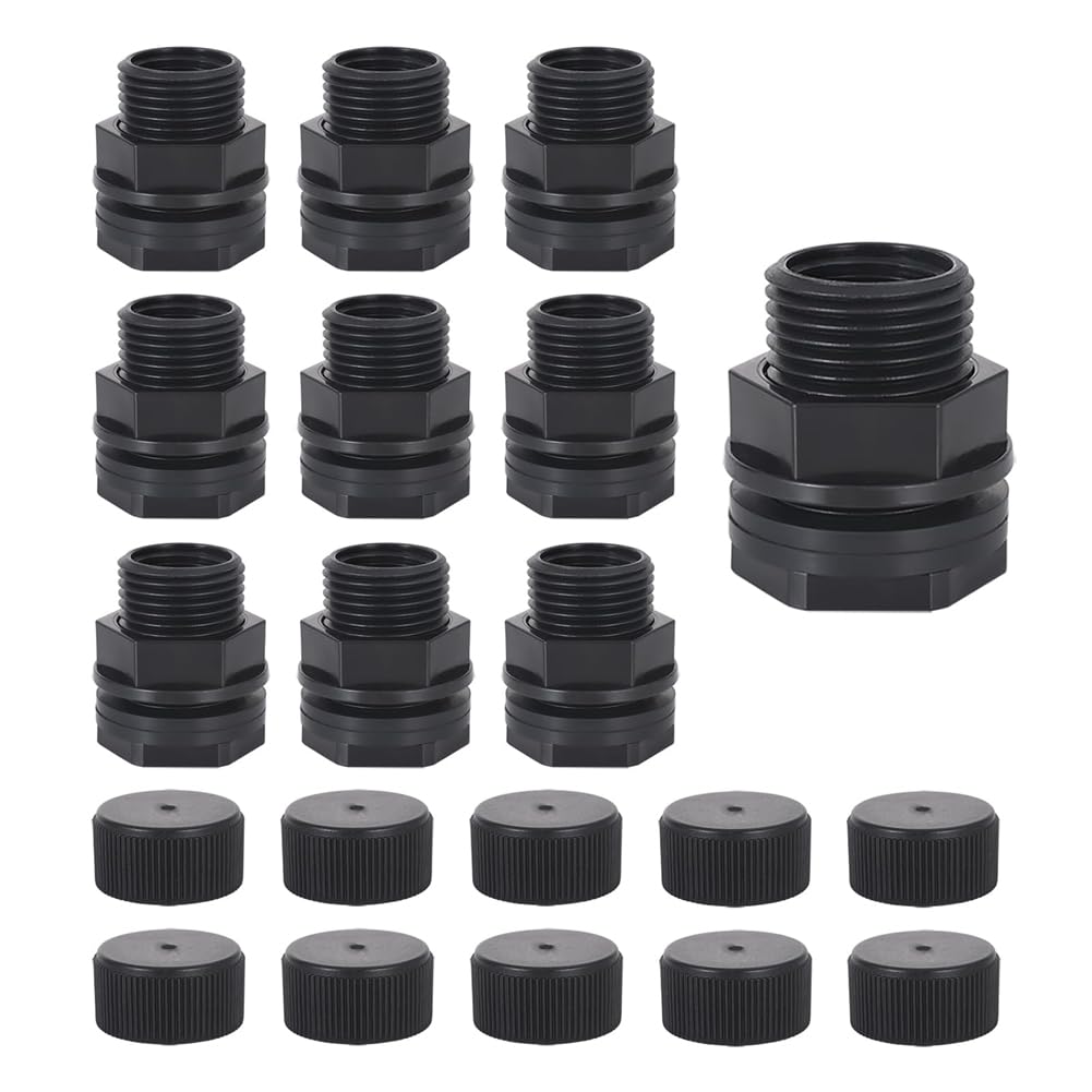 Raccord de cloison 1/2 NPT kit adaptateur de cuve 3/4 GHT pour tuyau d'arrosage