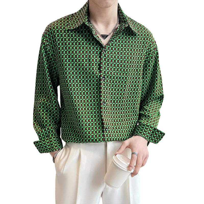 Image of White Polyester Printed Men's Shirt | Mens Casual Shirt | Men Stylish Shirt | Men's Regular Fit | Men Formal Shirt | Men's Slim Fit