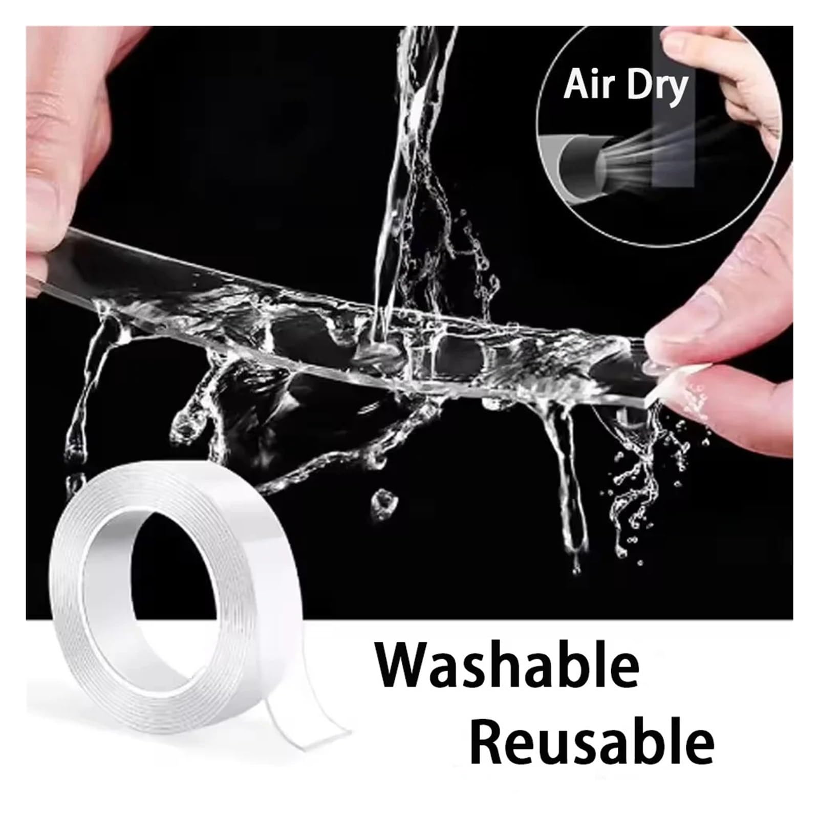 Cinta adhesiva de doble cara extra fuerte, impermeable, transparente, sin dejar rastro, gruesa, reutilizable, decorativa, herramientas for el hogar(20M_2MM_30MM)