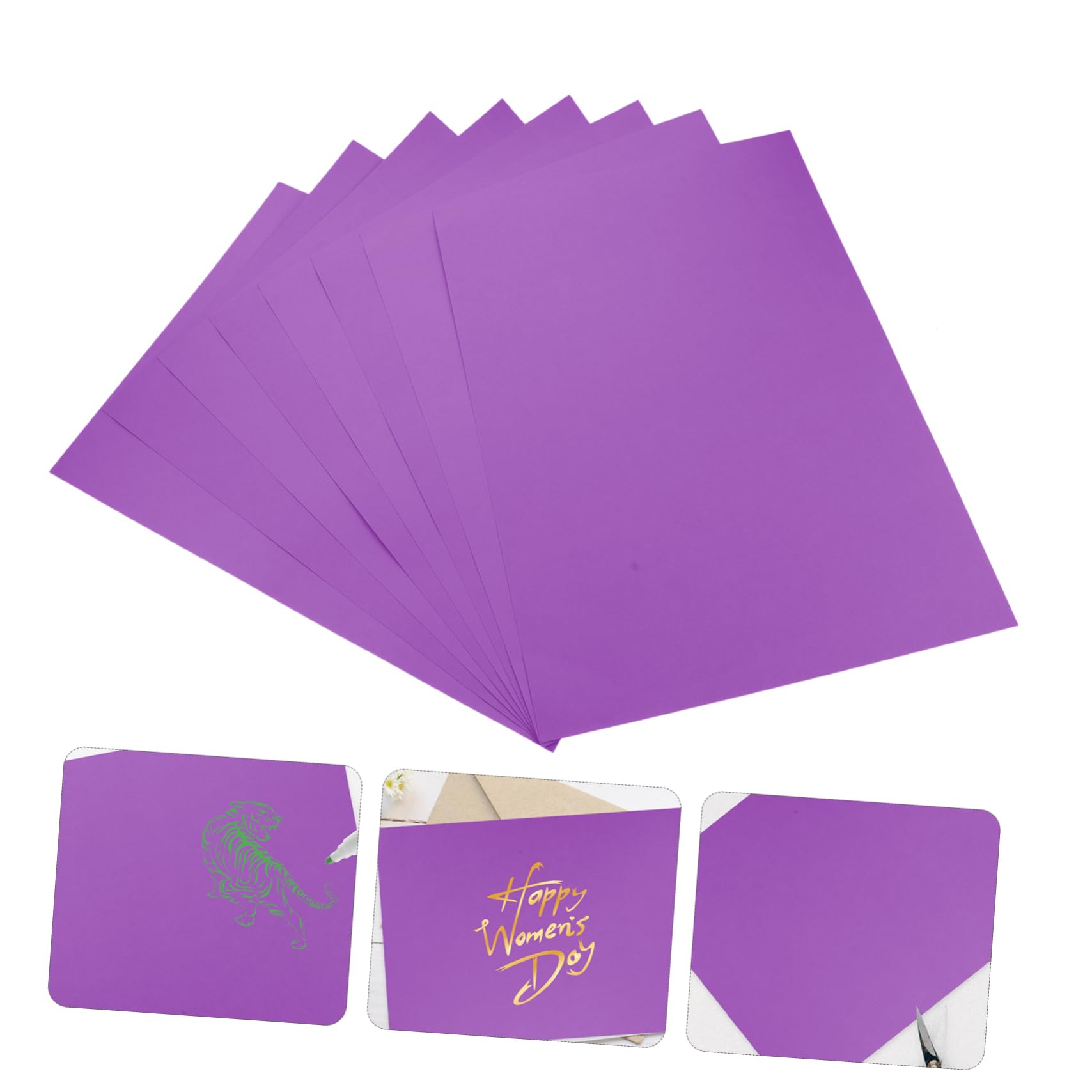 Lot de 50 Feuilles de Papier Cartonné pour Dessin et Peinture, Surface Lisse, Facile à Écrire, pour Garçon et Filles et Cartes Créatives