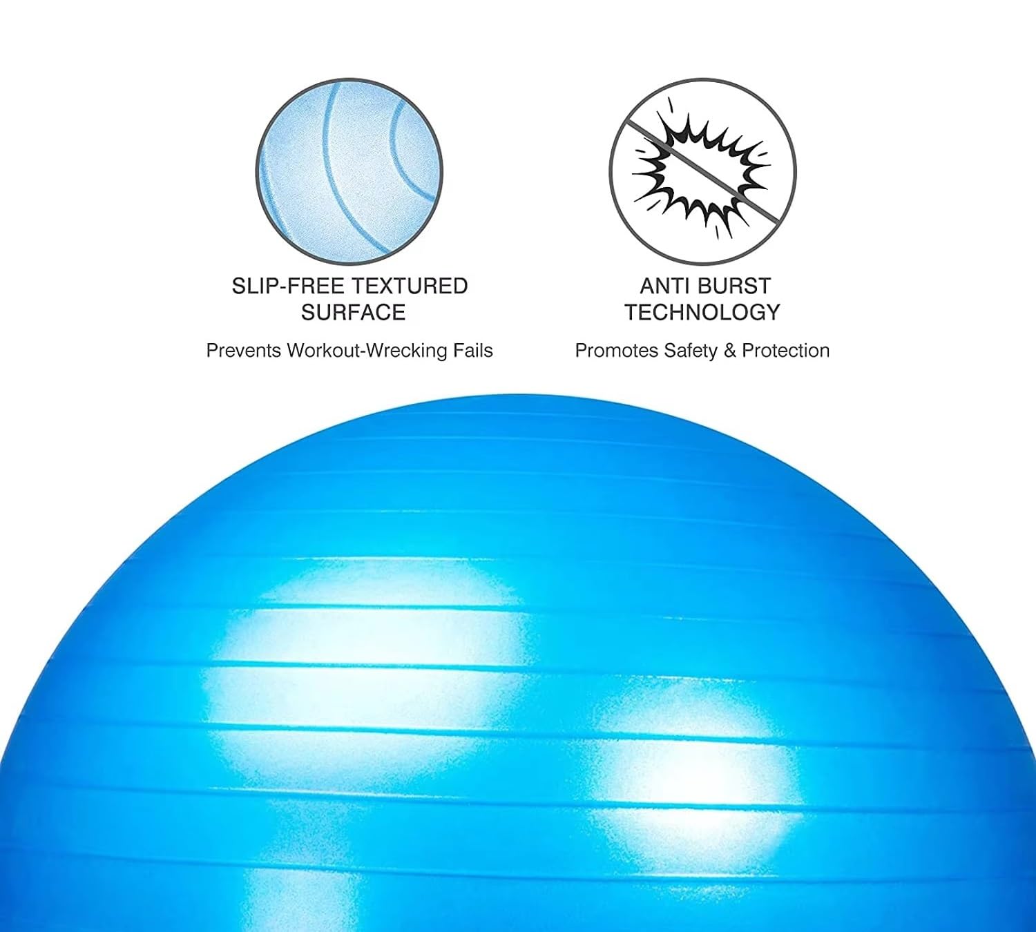 SJMR Swiss Gym Fitness Ball 65cm for Yoga Pilates & Pregnancy - Image 3