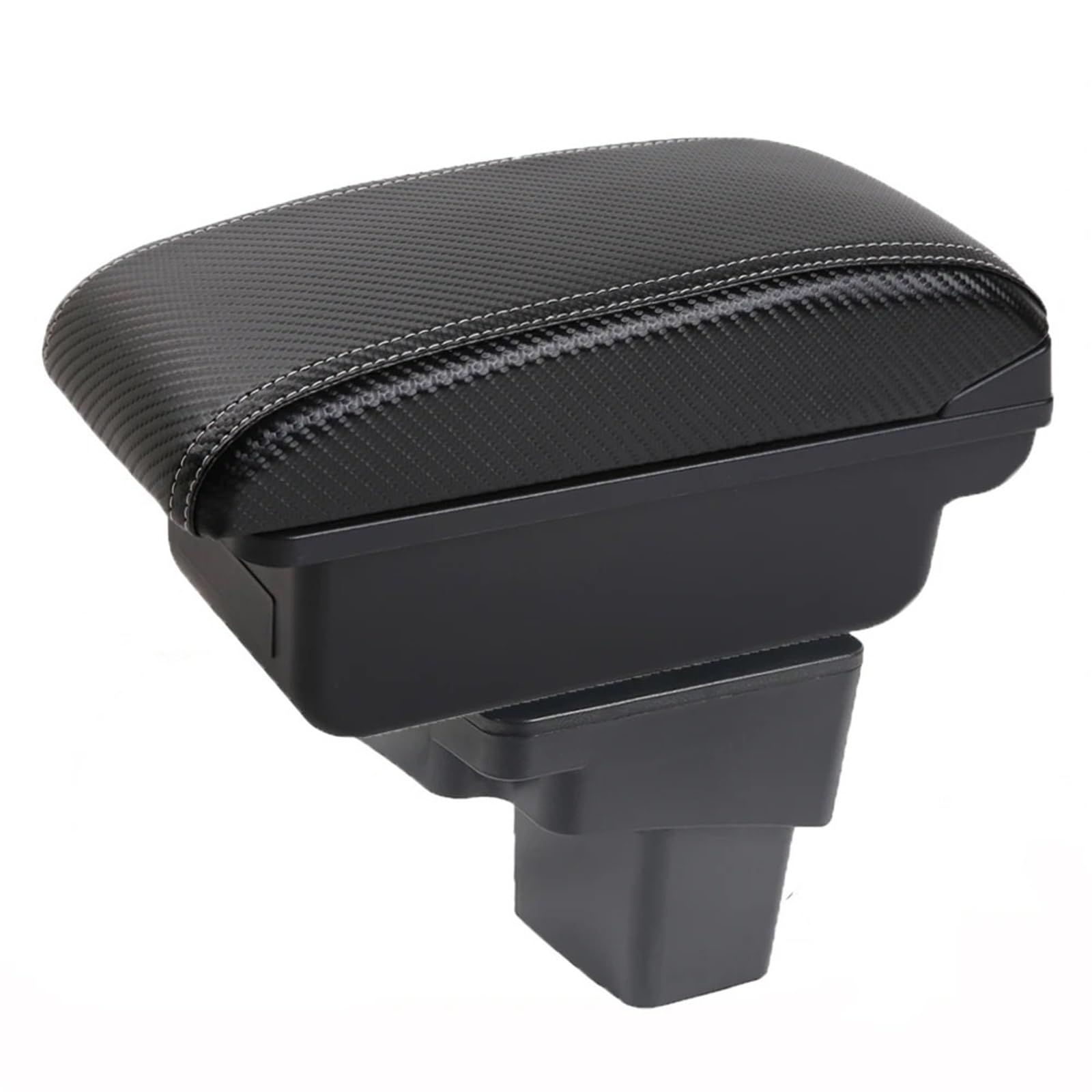 Ggwqoops Car Armrests For Hyundai For Accent RB For Solaris For Verna Armrest Box Central Storage Elbow Support For Drivers And Passengers Armrest Box(A-No USB-White line)