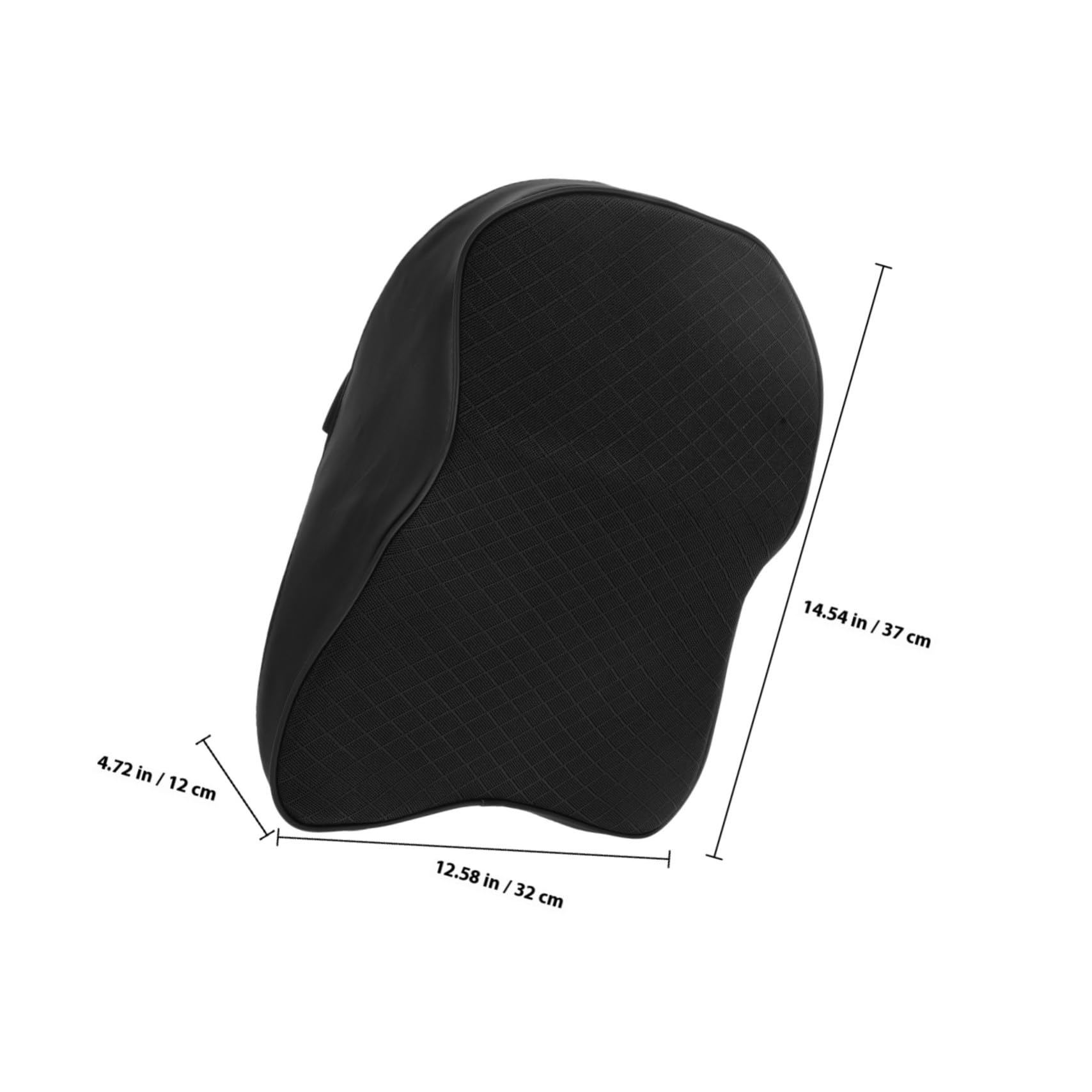 UKCOCO Almohada de Cuello de Espuma Viscoelástica Ajustable para Coche y Oficina Soporte Cervical para Viaje y Asiento Ergonómico Negro