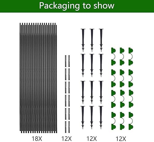 Miniatura 3 de 18 aros de invernadero mejorados, túnel de crecimiento, aros de invernadero de jardín, soporte de plantas arqueadas, marco de invernadero de aro de