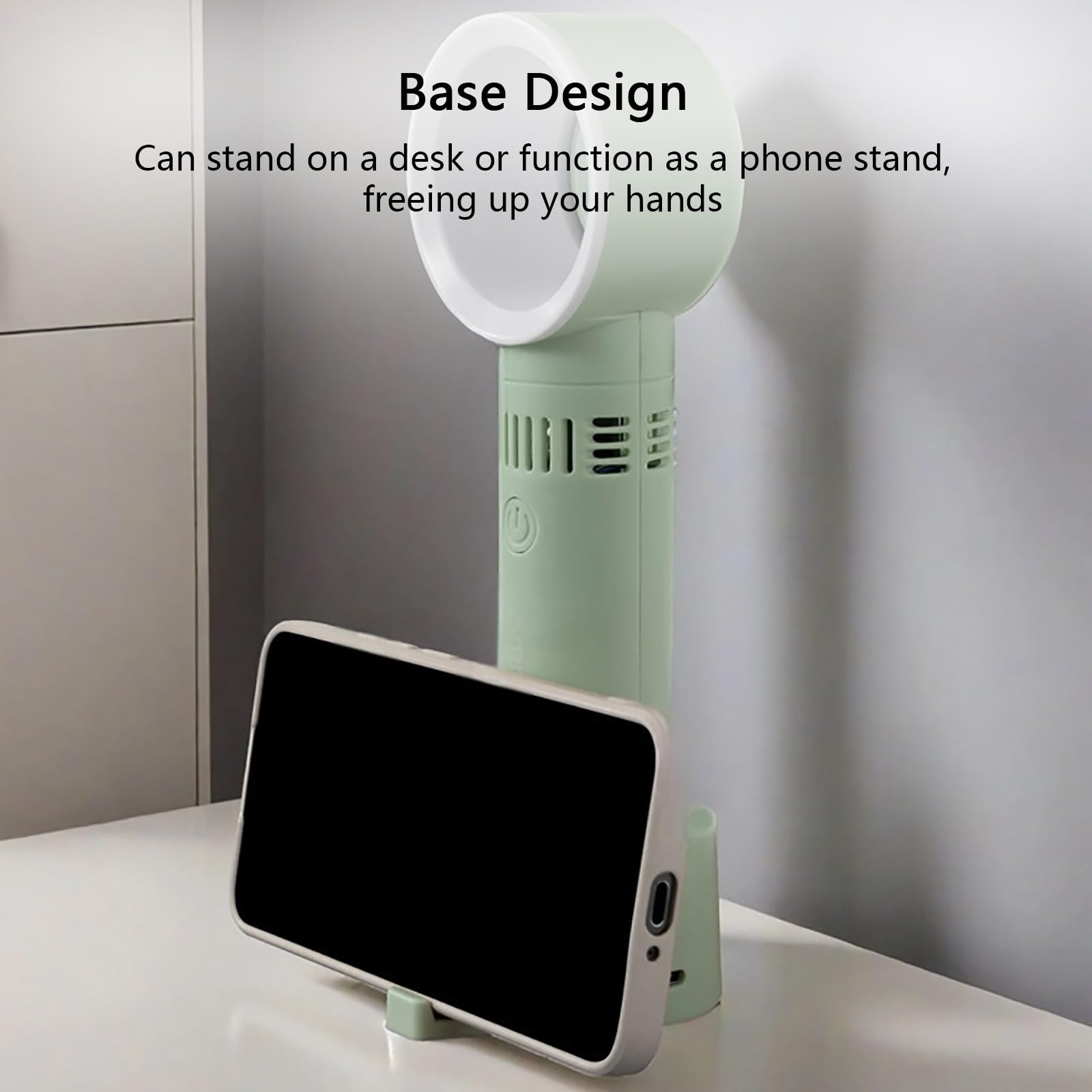Ventilador Portátil Sin Aspas Mini De Escritorio con Base