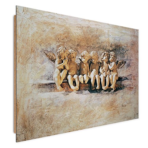 Feeby. Tableau Panneau Decoration Murale ANGES Deco Panel, Taille: 80x60 cm, RELIGION VINTAGE MARRON Cover