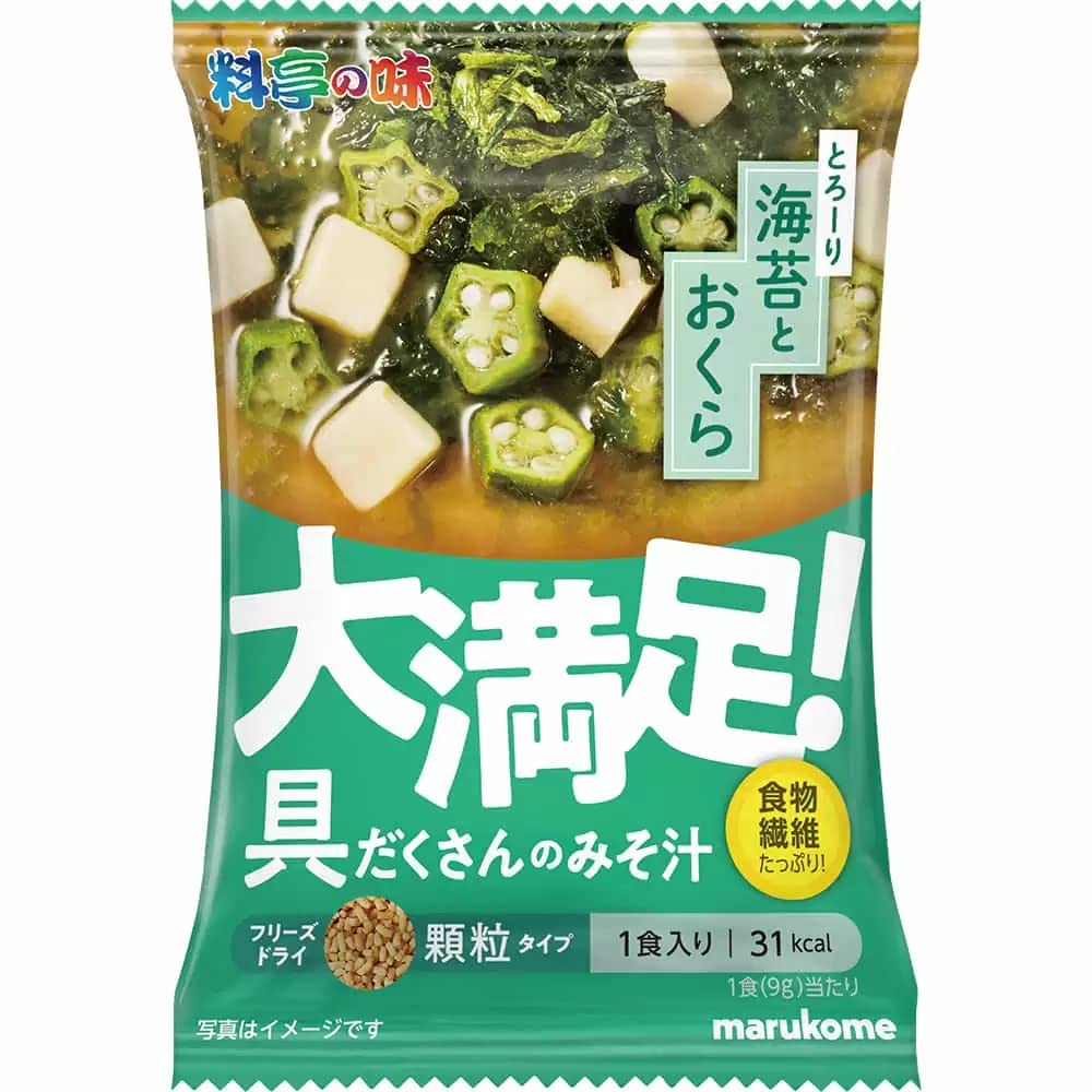 Amazon | マルコメ フリーズドライ 顆粒 大満足 みそ汁海苔おくら 具だ
