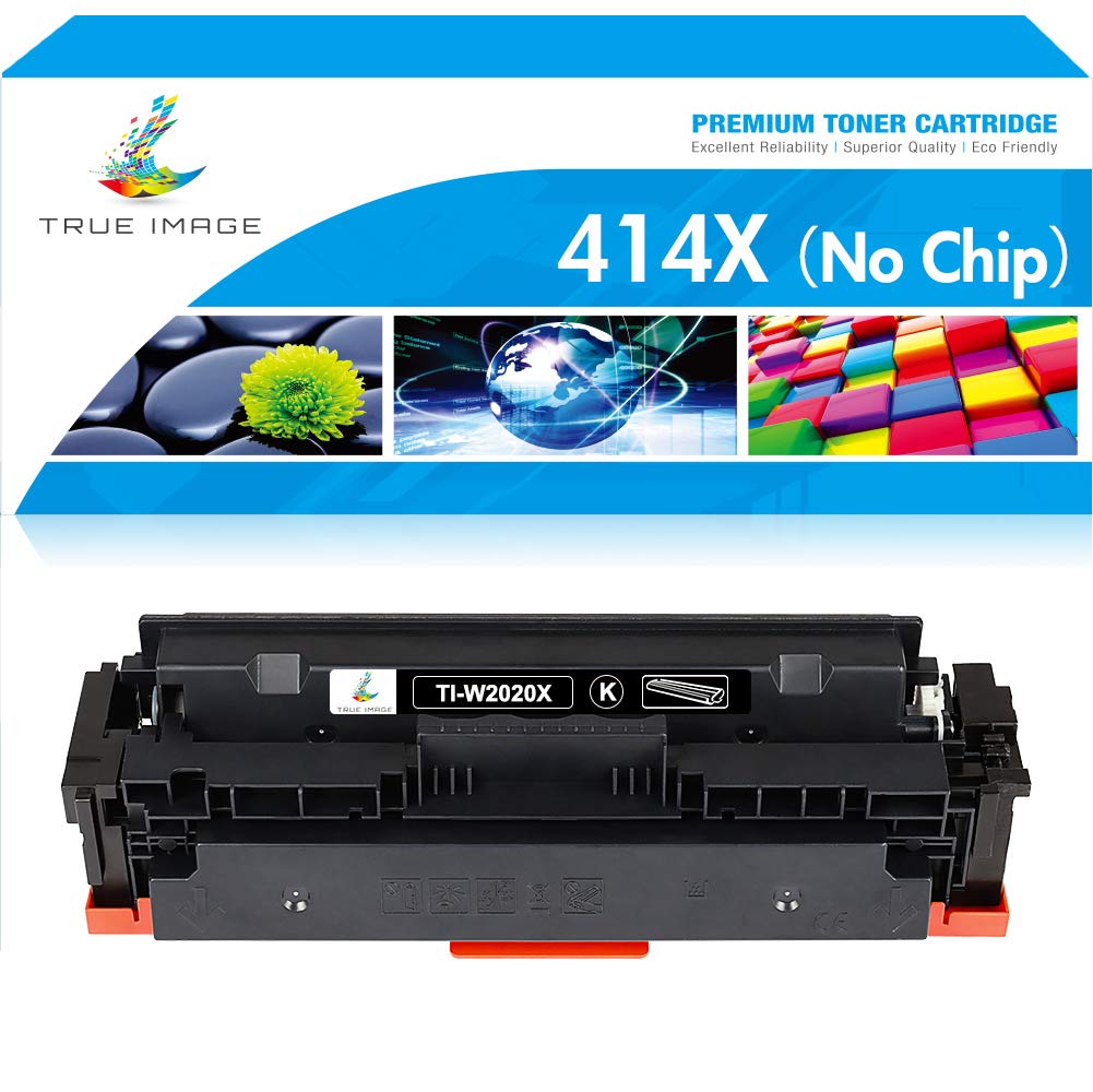 TRUE IMAGE Compatible Toner Cartridge Replacement for HP 414X W2020X 414A W2020A MFP M479fdw M479dn M454dw M454dn M454 M479dw Printer Ink No Chip (Black, 1-Pack)