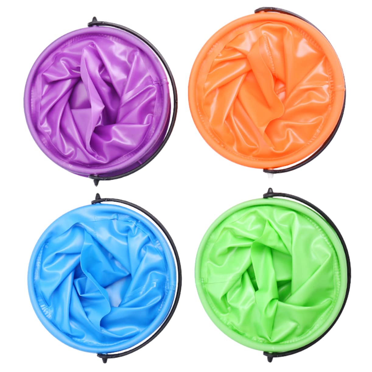 HOMSFOU 2 Set Secchio Pieghevole per Lavaggio Arancione per Pittura E Pulizia Leggero E Facile da Trasportare per Ed Esterno 4 Pezzi*2