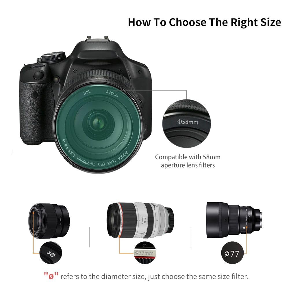 K&F Concept CPL+ND4-64 (2-6 stopów) filtr obiektywu ND 2 w 1, 28 wielowarstwowy, super cienki okrągły filtr polaryzacyjny CPL i filtr obiektywu aparatu o neutralnej gęstości (seria Nano-X) (55 mm)