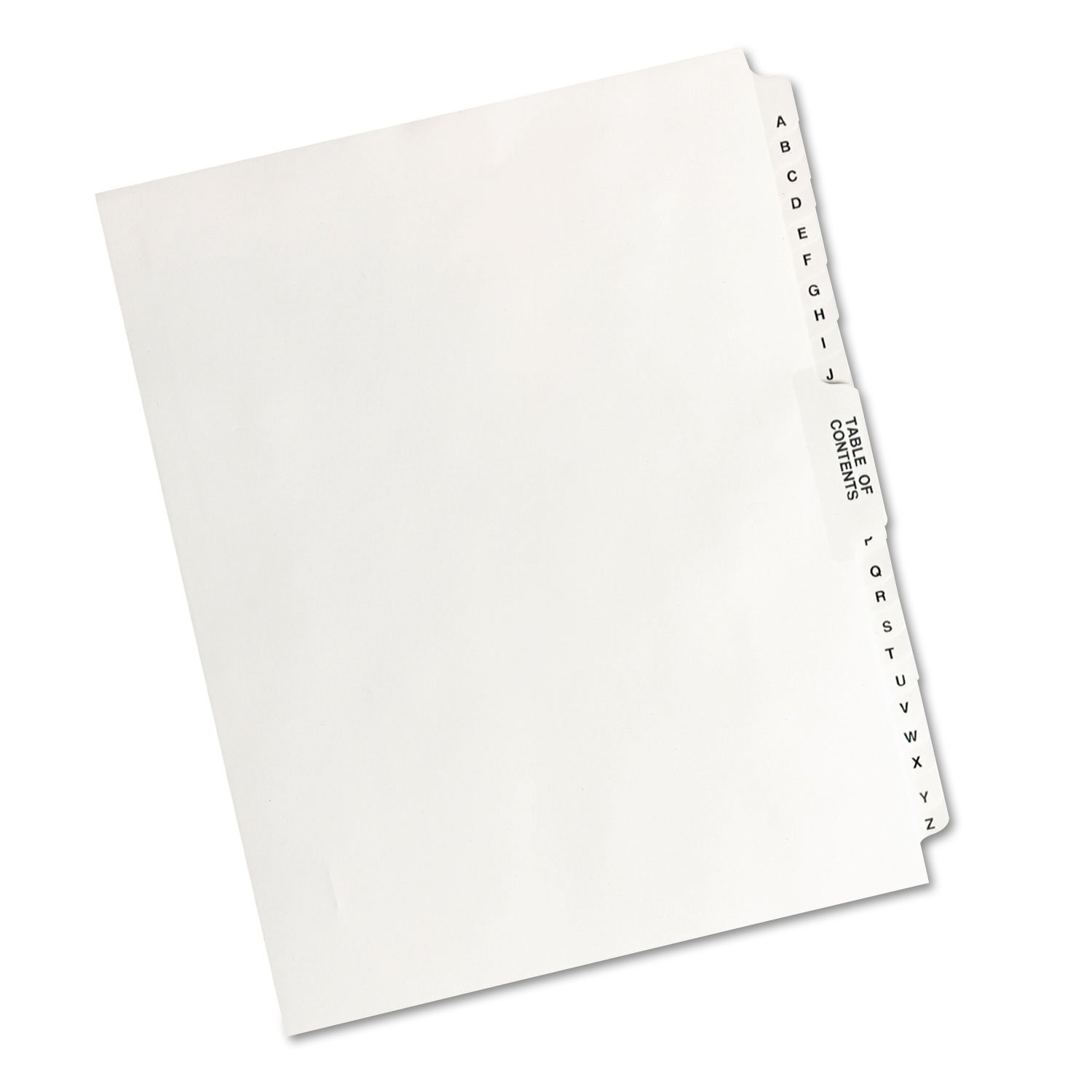 Avery 11374 Legal TOC Dividers, Side Tabs A-Z, Letter Size, White, 27 Tabs/ST - Image 2