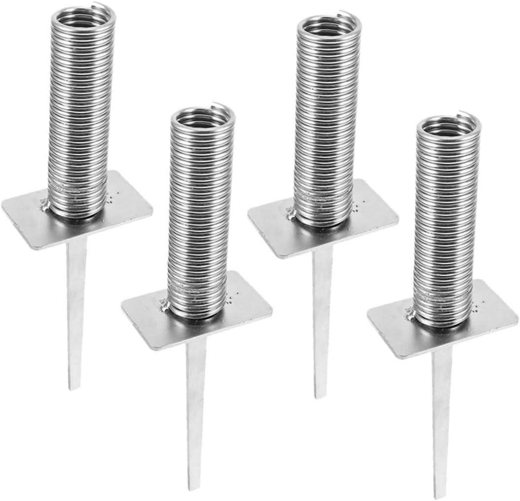 4pcs Football Flagpole Spring-Mounted Spike Training Ground Nail Soccer Corner Flag Base Agility Equipment for Outdoor Football Field Marking