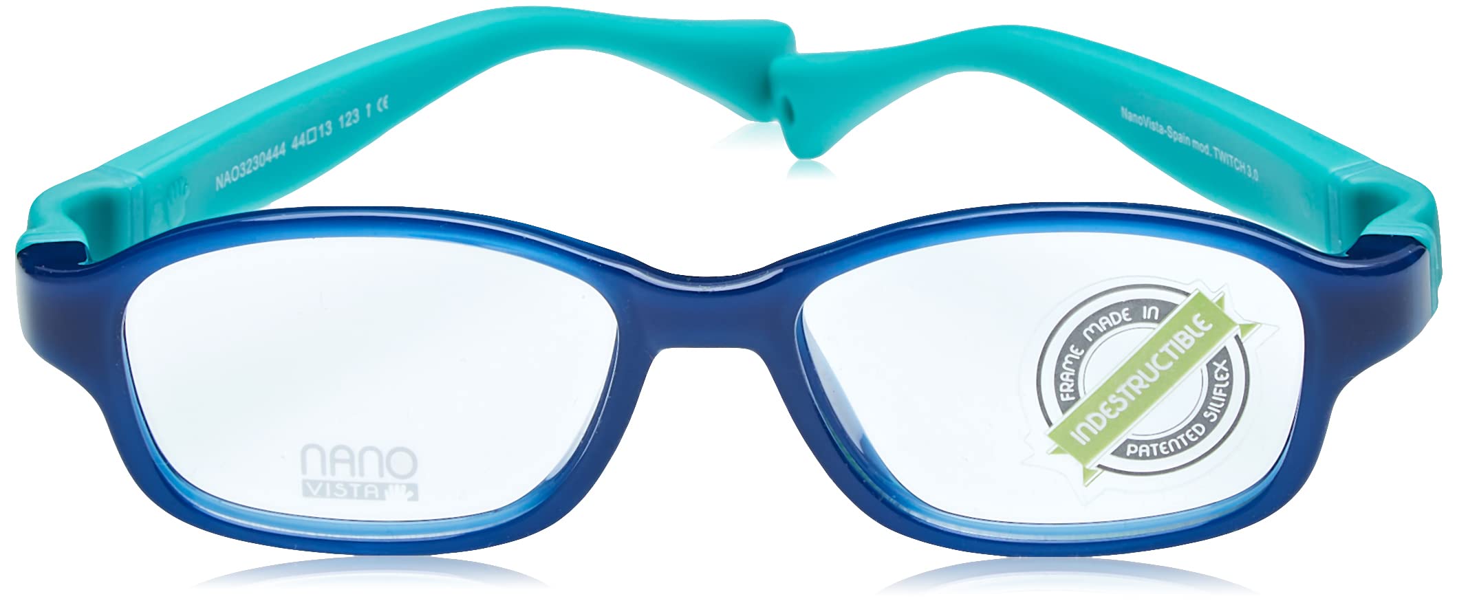 GAFAS NANO OPTICAL - TWITCH 3 0_4-6 AÑOS C: AZUL CRISTAL/TURQUESA/44x13x123 Cura della persona e salute