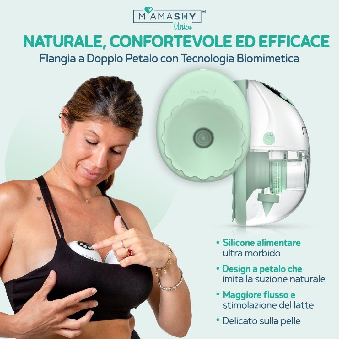 MAMASHY Unica – Tiralatte Elettrico Portatile Silenzioso per allattamento