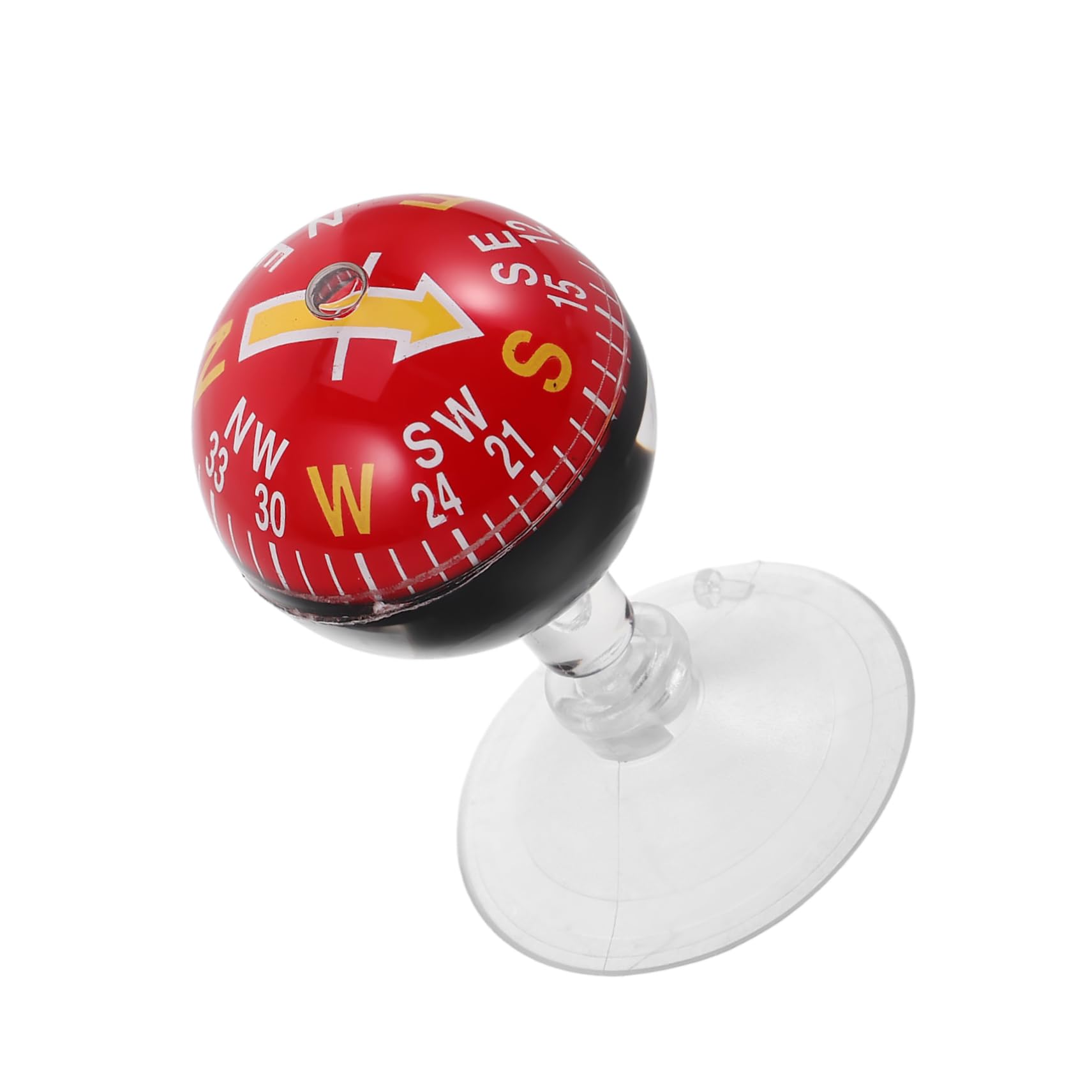 VINTORKY 38mm Plastic Suction Cup Car Compass for Dashboard Auto Boat Marine Compass Portable for Travel
