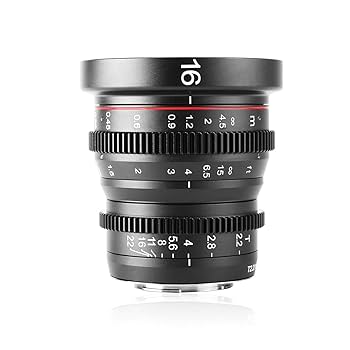 メイケMEIKE 16mm 2.2 MEKE 16mm T2.2 Large Aperture Manual Focus Prime Low