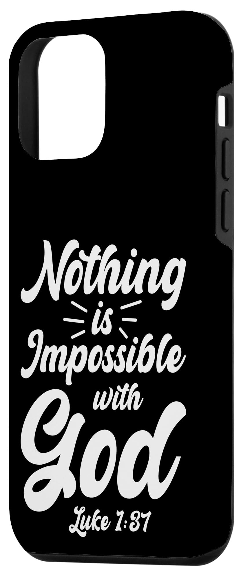 iPhone 12 mini Nothing Is Impossible With God Verse Luke 1:37 Case - Image 2