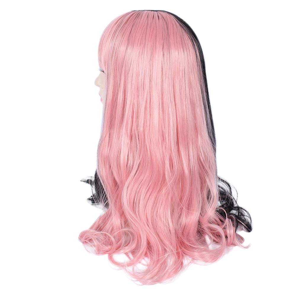 Sulika 24” 2 tone pink&Blk cutesy cosplay wig +NWT HAIRJOY Synthetic Hair Pink And Black 70cm Classical Anime  main image 2