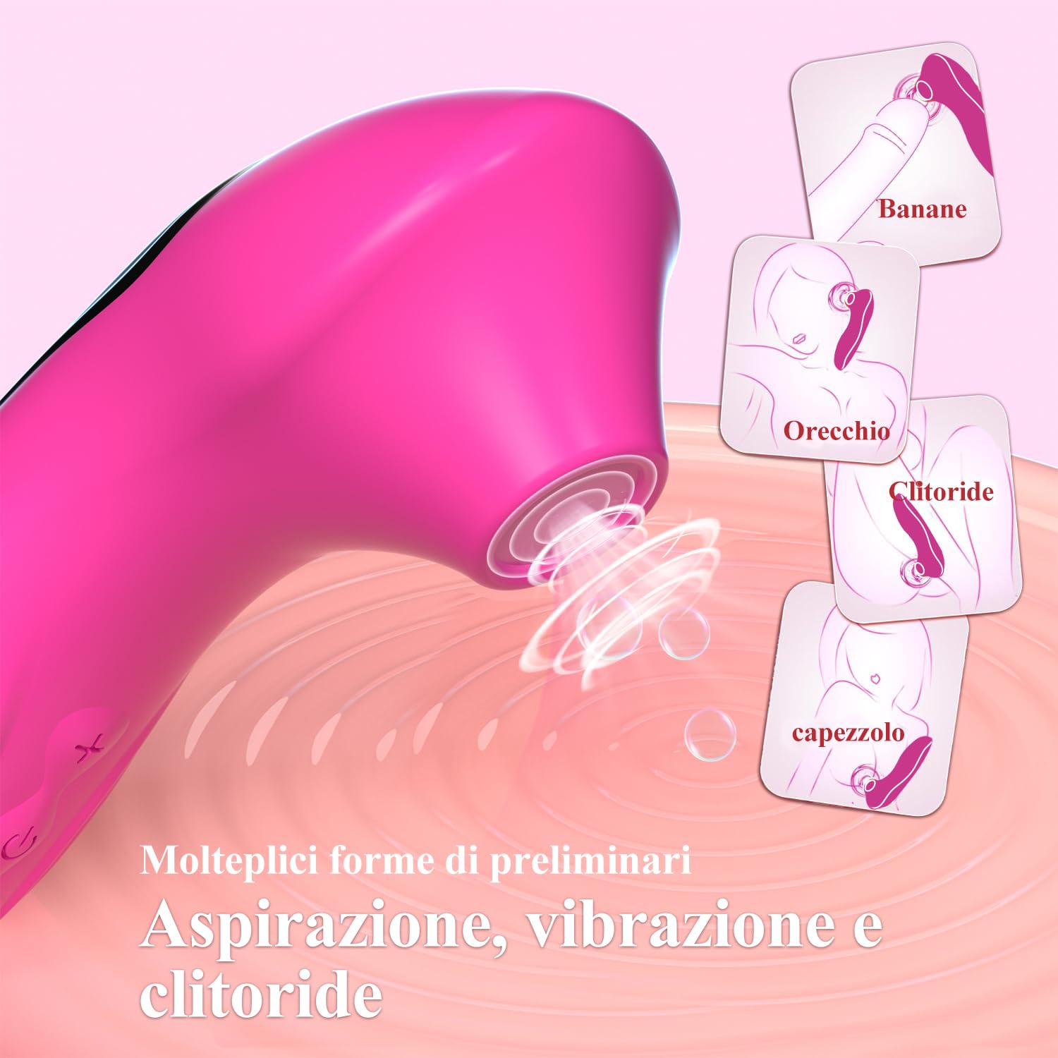 Vibratoreper Donna Professionale Clitoride,Succhia clotoride per donna vibratore clitoride Sexytoysys Donna Coppia 10 Succhiare Modalità Vibratoriper donne Wireless stimolatore clitoride (Xq03-rosso)