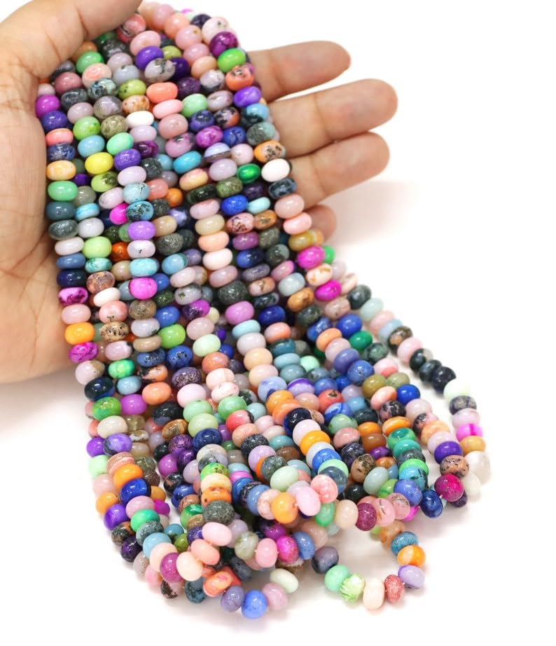 Opale naturelle perles rondes lisses pour fabriquer vos bijoux d'été personnalisés