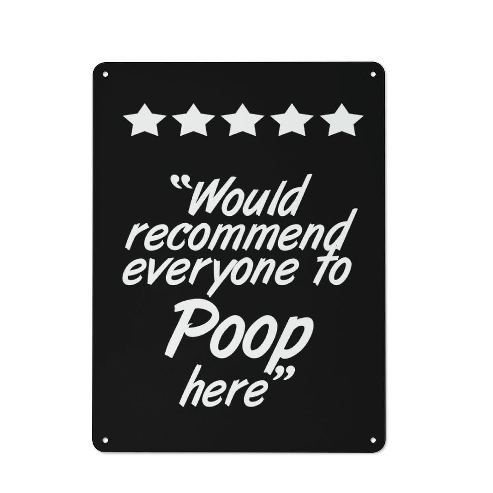 Junmoney Would Recommend Everyone Metal Sign 40X30cm With For Workshop Wall, Rustic Decor, Wall Decoration For Workshops And Hobby Rooms