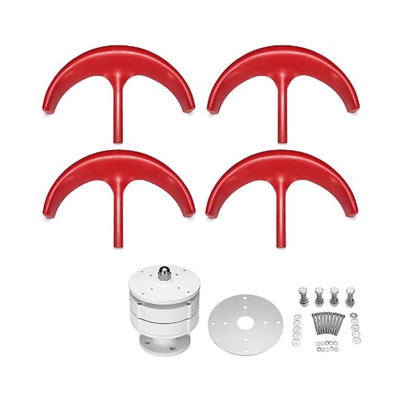 Turbine Éolienne Verticale 500w 12V 24V Éolienne Lame Générateur À Aimant Permanent Contrôleur De Ceinture Triphasé(White,1 Piece Blade)