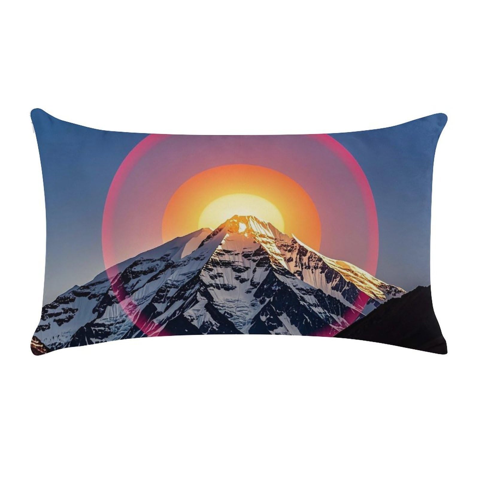 The Sun Pillow Cases for Sofa, Super Soft Plush Pillow Cover with Zipper, Luxury Cozy Pillow Shams for All Seasons, Lightweight Pillowcases for Bedroom, 12" X 20"