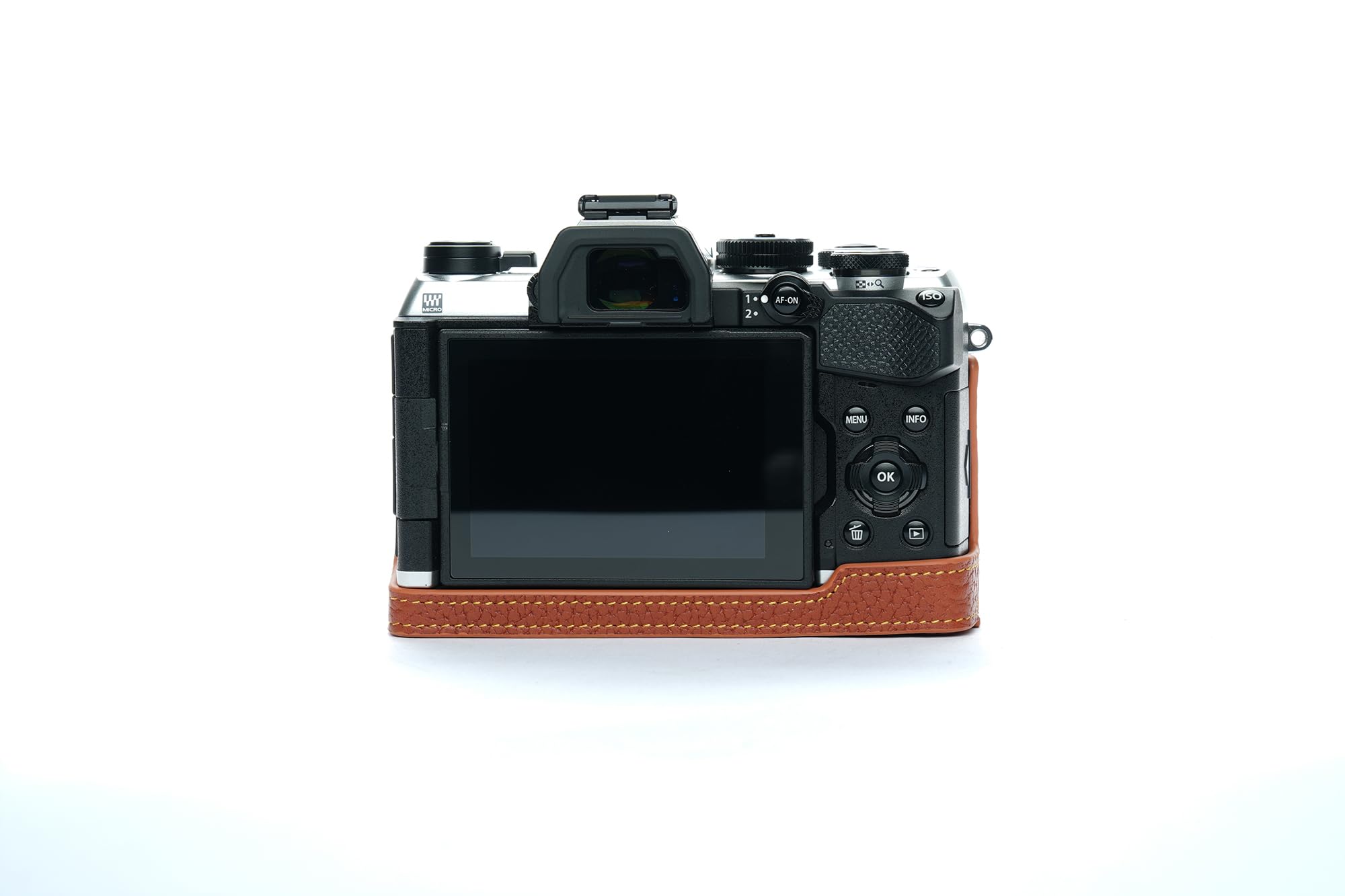 Amazon.co.jp: OM System OM-5 Mark II用ハンドメイド本革ハーフカメラ