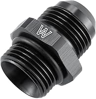 Vista 4 de 12AN Flare to -12 ORB O Ring Boss Fuel Pump Rail Adapter AN Fitting ORB Aluminio negro