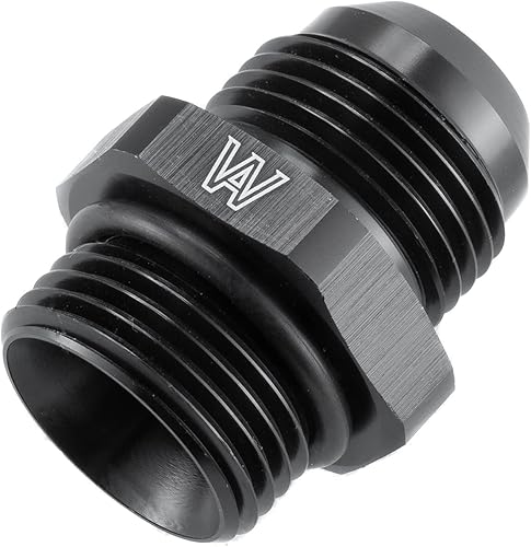 Miniatura 4 de KUUHLERSAT 12AN Flare to -12 ORB O Ring Boss Fuel Pump Rail Adapter AN Fitting ORB Aluminio negro