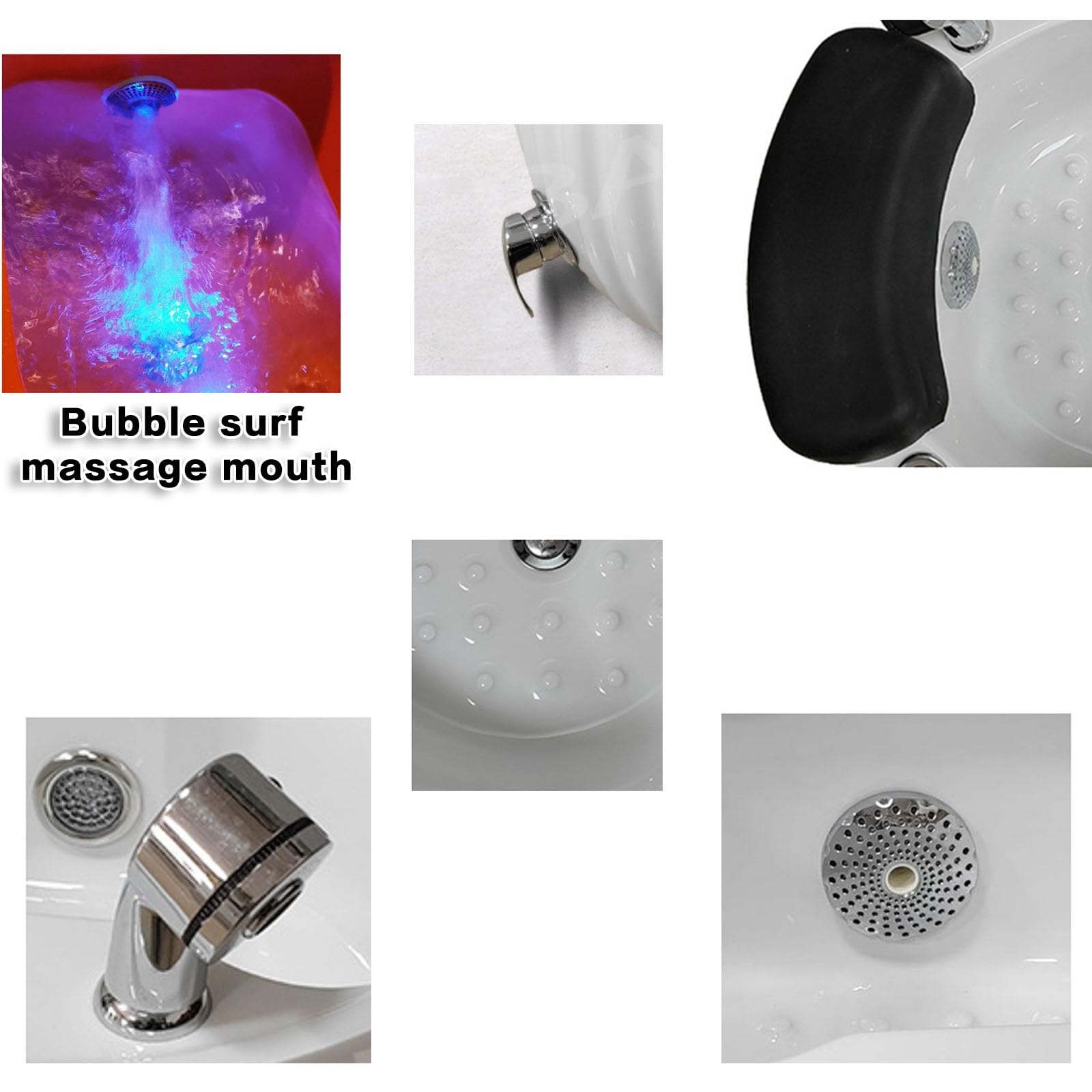 Acryl-Fußbad, Spa-Fußbad, Pediküre mit und Massage-Fußbad, verwendet in Schönheitssalons und Nagelstudios. Rundes Fußbad(Without Water Pump)
